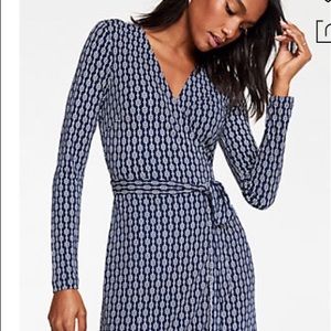 Ann Taylor Navy wrap dress 14